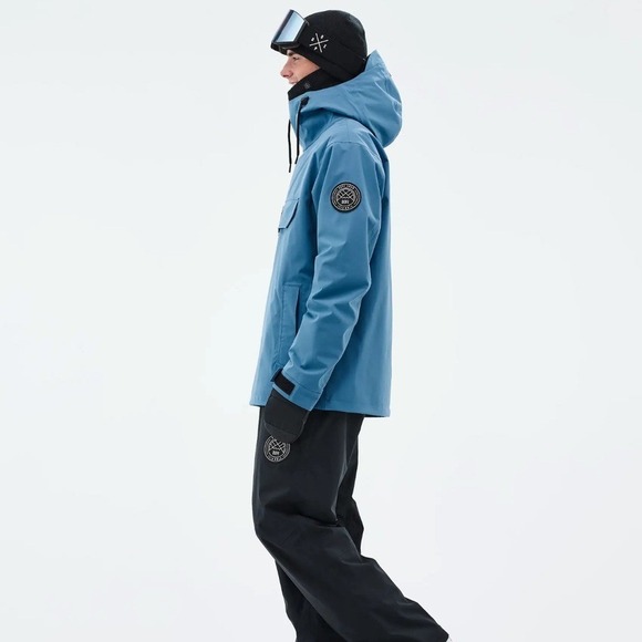 DOPE Blizzard Snowboard Jacket Men Blue Steel NWT SIZE S - Picture 3 of 10